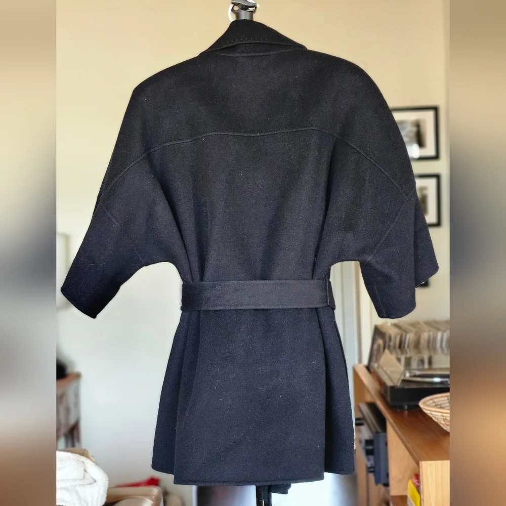 Lafayette 148 New York Wool-Cashmere Double Face Short Sleeve Jacket - Picture 5 of 9